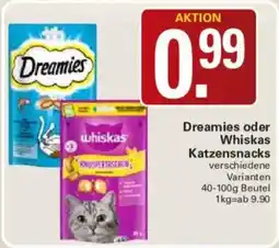 WEZ Dreamies oder Whiskas Katzensnacks Angebot