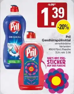 WEZ Pril Geschirrspülmittel Angebot