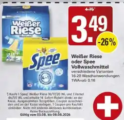 WEZ Weißer Riese oder Spee Vollwaschmittel Angebot