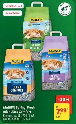 Fressnapf Multifit spring, fresh oder ultra comfort klumpstreu Angebot