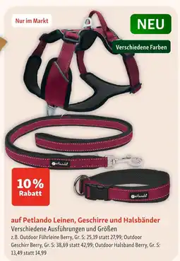 Fressnapf Petlando outdoor führleine berry Angebot