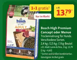 Fressnapf Bosch high premium concept oder menue Angebot