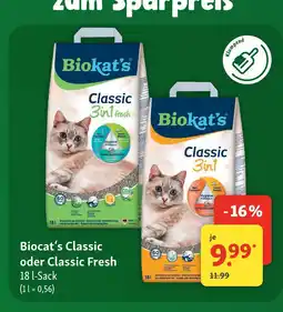 Fressnapf Biokat's classic oder classic fresh Angebot