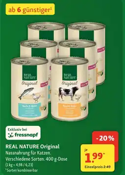 Fressnapf Real nature nassnahrung für katzen Angebot