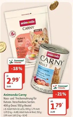 Fressnapf Animonda carny adult huhn & lachs Angebot
