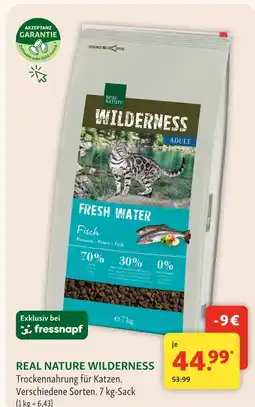Fressnapf Real nature trockenahrung für katzen wilderness Angebot