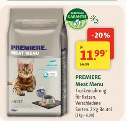 Fressnapf Premiere meat menu Angebot