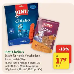Fressnapf Rinti chicko's plus huhn & käse Angebot
