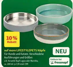 Fressnapf More lifestylepets keramik-napf lagoa oder marinha Angebot