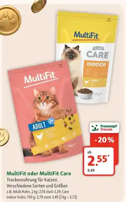 Fressnapf Multifit oder multifit care trockennahrung für katzen 1 kg Angebot