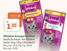 Fressnapf Whiskas knuspertaschen snacks für katzen Angebot