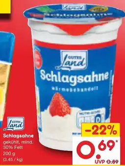 Netto Marken-Discount Gutes land schlagsahne Angebot