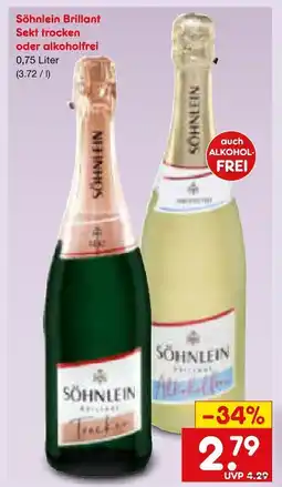 Netto Marken-Discount Söhnlein brillant sekt trocken oder alkoholfrei Angebot