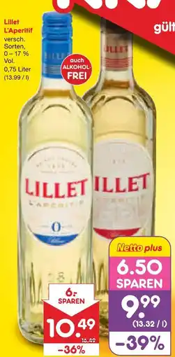 Netto Marken-Discount Lillet l'apéritif Angebot