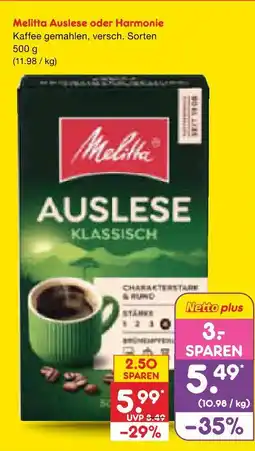 Netto Marken-Discount Melitta auslese oder harmonie Angebot