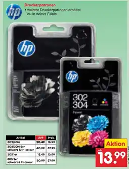 Netto Marken-Discount Hp druckerpatronen 302/304 Angebot