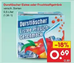 Netto Marken-Discount Durstlöscher eistee oder fruchtsaftgetränk Angebot