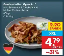 Netto Marken-Discount Geschnetzeltes „gyros art“ Angebot