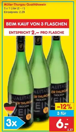 Netto Marken-Discount Müller thurgau qualitätswein Angebot
