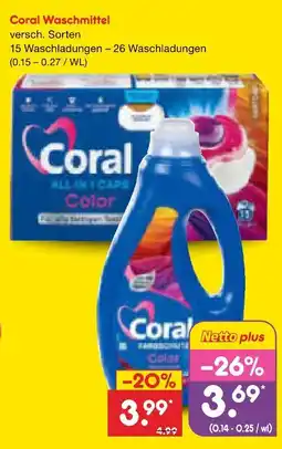 Netto Marken-Discount Coral waschmittel Angebot