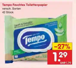 Netto Marken-Discount Tempo feuchtes toilettenpapier Angebot