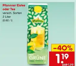 Netto Marken-Discount Pfanner eistee oder tee Angebot