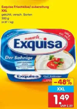 Netto Marken-Discount Exquisa frischkäse/-zubereitung xxl Angebot
