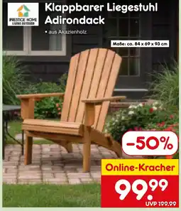 Netto Marken-Discount Prestige home living outdoor klappbarer liegestuhl adirondack Angebot