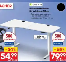 Netto Marken-Discount Juskys höhenverstellbarer schreibtisch office Angebot