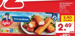 Netto Marken-Discount Iglo fischstäbchen oder backfischstäbchen Angebot