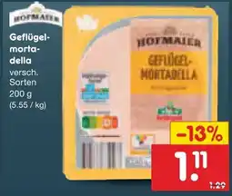 Netto Marken-Discount Hofmaier geflügelmortadella Angebot