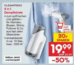 Netto Marken-Discount Cleanmaxx 2 in1 dampfbürste Angebot