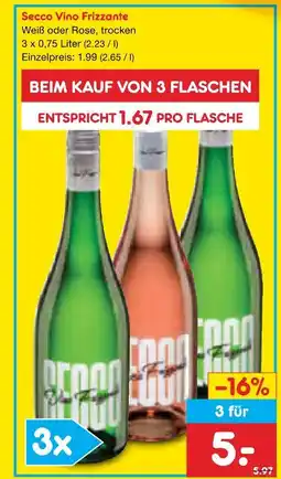 Netto Marken-Discount Secco vino frizzante weiß Angebot