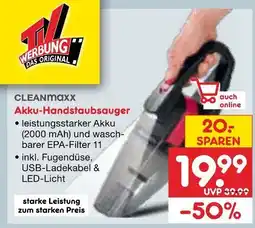 Netto Marken-Discount Cleanmaxx akku-handstaubsauger Angebot