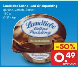 Netto Marken-Discount Landliebe sahne- und grießpudding Angebot
