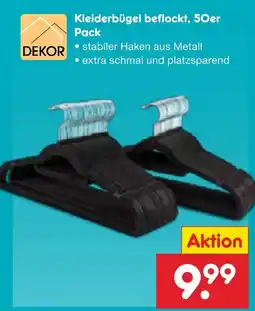 Netto Marken-Discount Dekor kleiderbügel beflockt Angebot