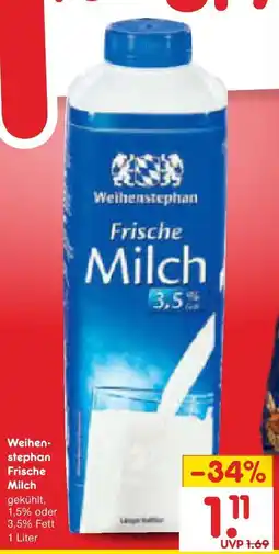 Netto Marken-Discount Weihenstephan frische milch Angebot