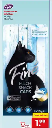 Netto Marken-Discount Fine katzensnacks milk caps Angebot