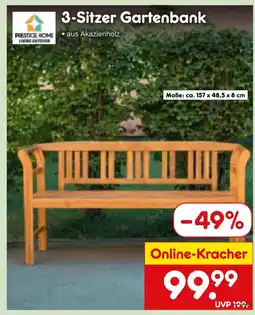 Netto Marken-Discount Prestige home 3-sitzer gartenbank Angebot