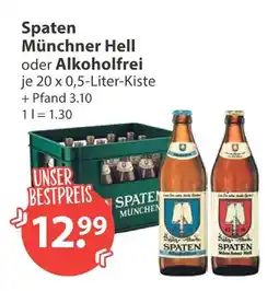 V Markt Spaten münchner hell oder alkoholfrei Angebot