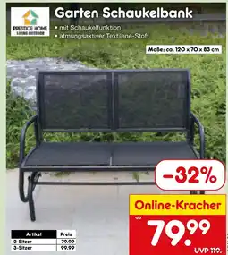 Netto Marken-Discount Prestige home living outdoor garten schaukelbank 2-sitzer Angebot