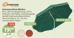 V Markt Schneider schirme sonnenschirm merkur Angebot