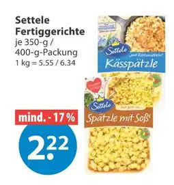 V Markt Settele fertiggerichte Angebot