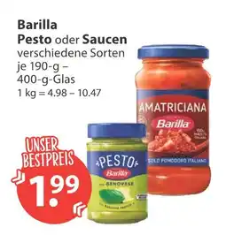 V Markt Barilla pesto oder saucen Angebot