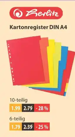 V Markt Herlitz kartonregister 10-teilig Angebot