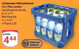 Globus Lichtenauer Mineralwasser oder Plus Lemon Angebot