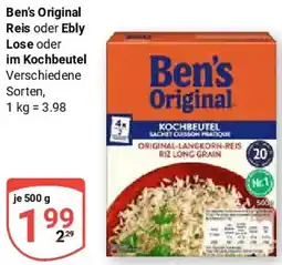 Globus Ben's Original Reis oder Ebly Lose oder im Kochbeutel Angebot
