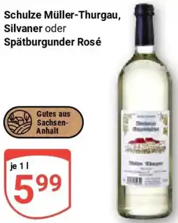 Globus Schulze Müller-Thurgau, Silvaner oder Spätburgunder Rosé Angebot