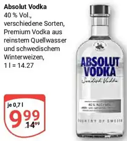 Globus Absolut Vodka Angebot