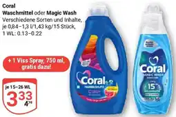 Globus Coral Waschmittel oder Magic Wash Angebot